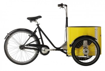 Gele bakfiets